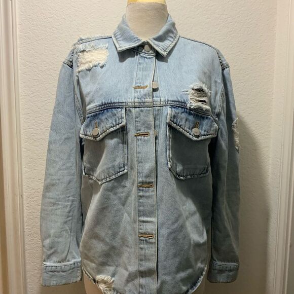 Dear John denim jean jacket cut out size S - Picture 7 of 13